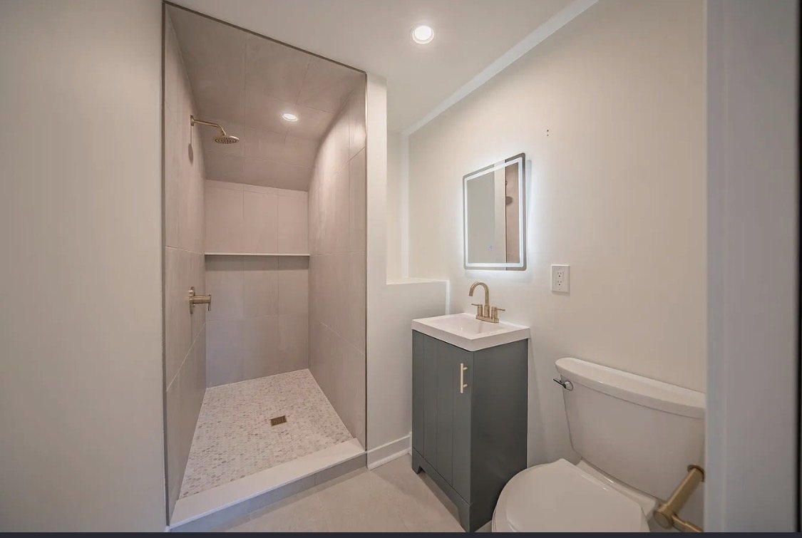 Bathroom with walk-in shower