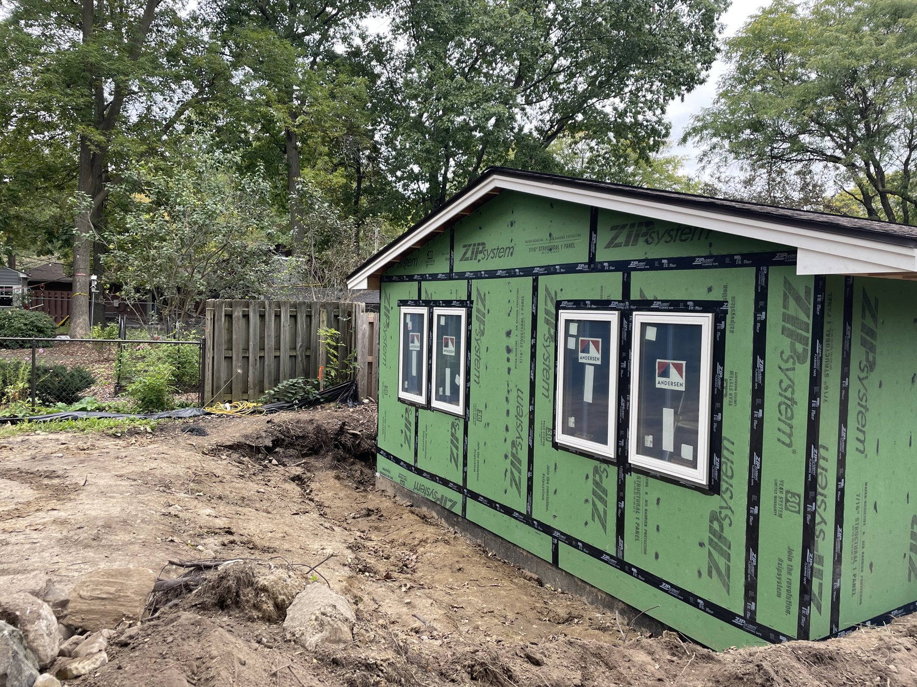Addition sheathed in ZIP System panels
